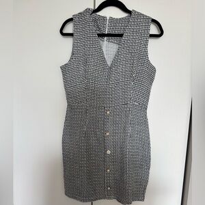 New and unworn! Elegant Black and White Checkered Dress